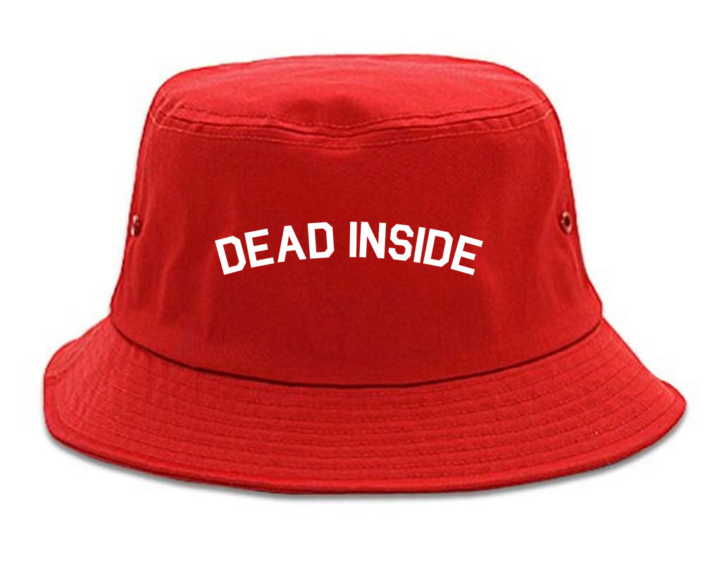 Dead Inside Arch Mens Bucket Hat Red