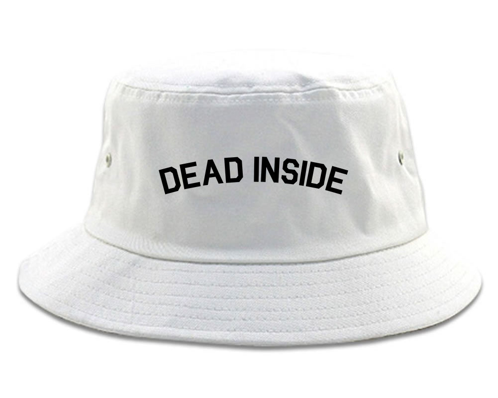 Dead Inside Arch Mens Bucket Hat White