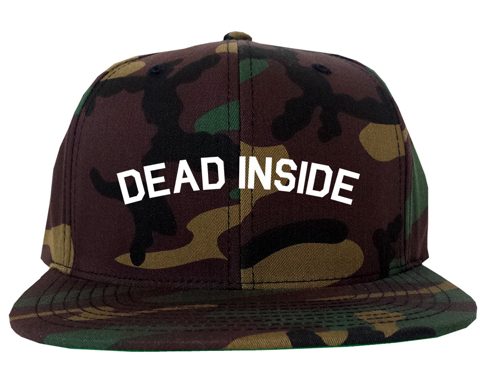 Dead Inside Arch Mens Snapback Hat Camo