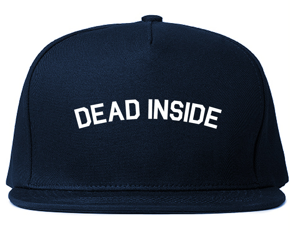 Dead Inside Arch Mens Snapback Hat Navy Blue