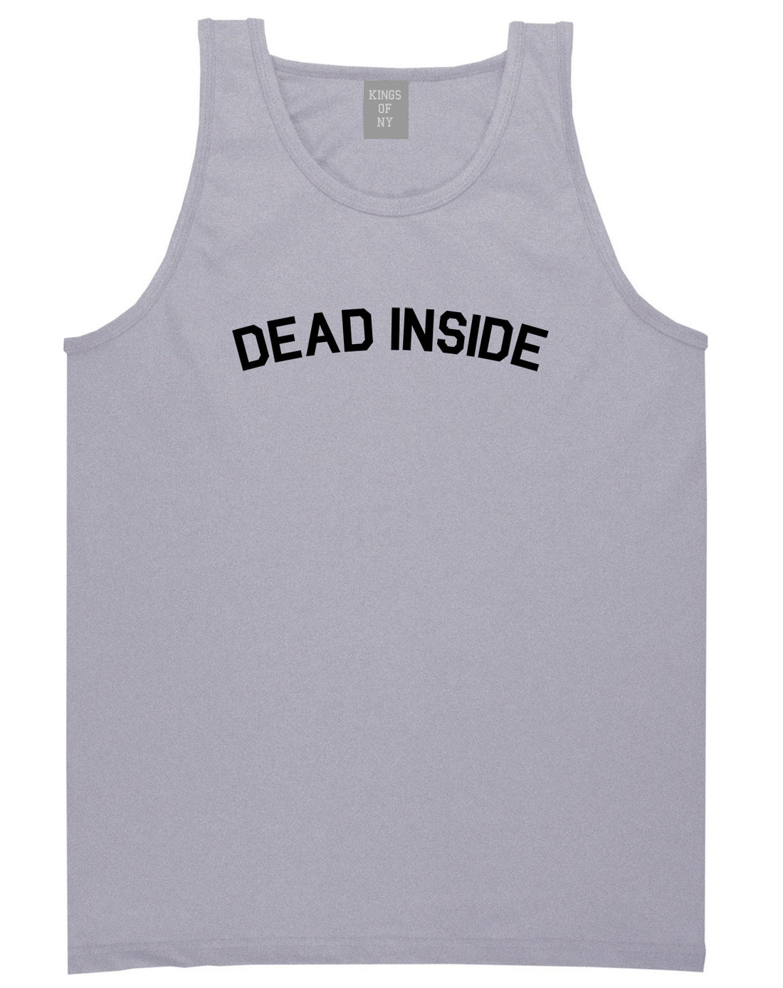 Dead Inside Arch Mens Tank Top Shirt Grey by Kings Of NY