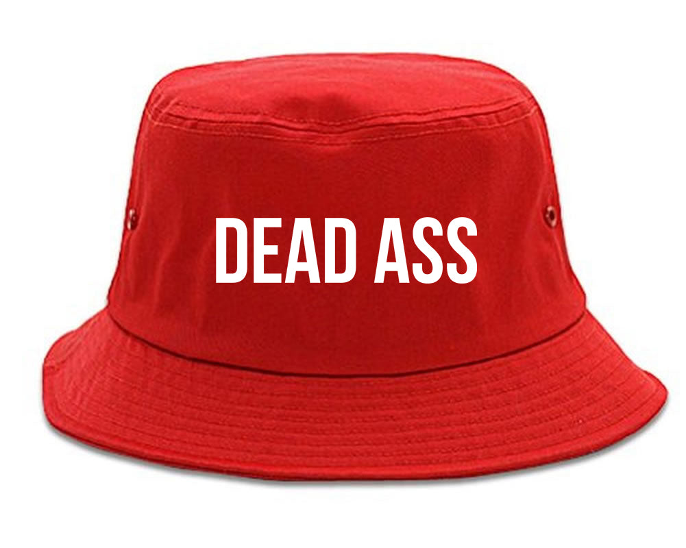 Dead_Ass Mens Red Bucket Hat by Kings Of NY