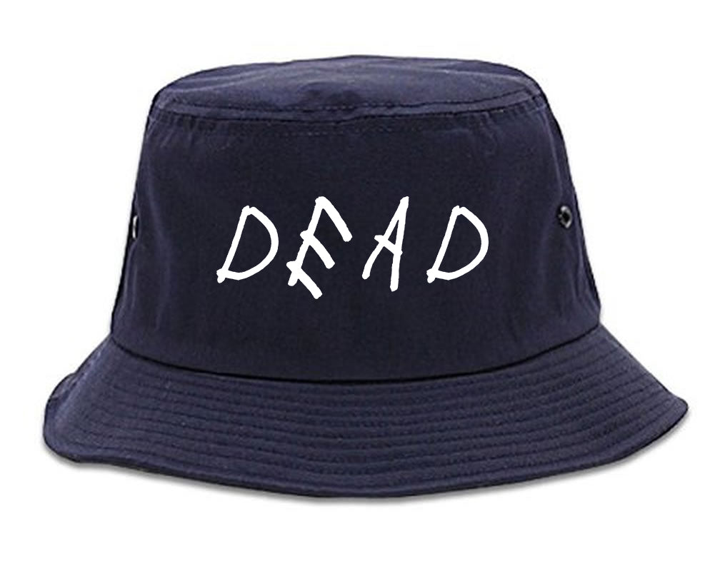 Dead_Font Mens Blue Bucket Hat by Kings Of NY