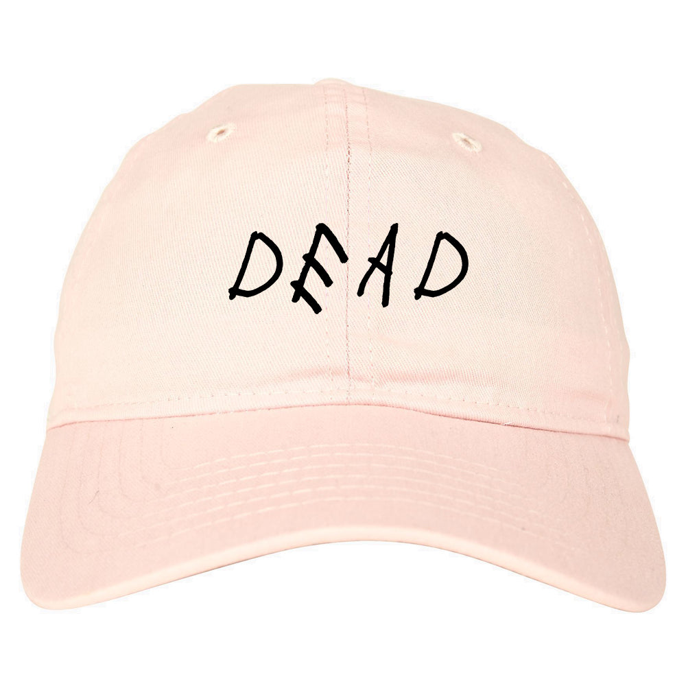 Dead_Font Mens Pink Snapback Hat by Kings Of NY