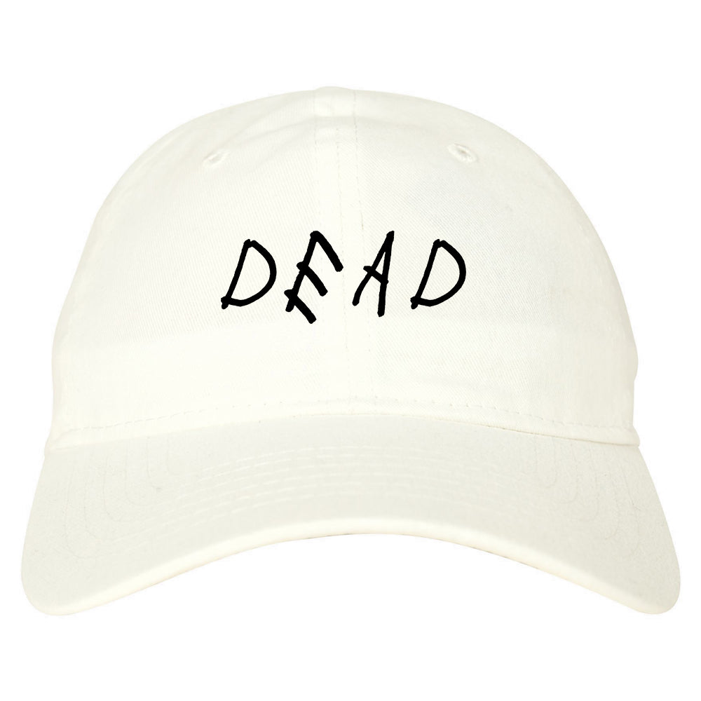 Dead_Font Mens White Snapback Hat by Kings Of NY