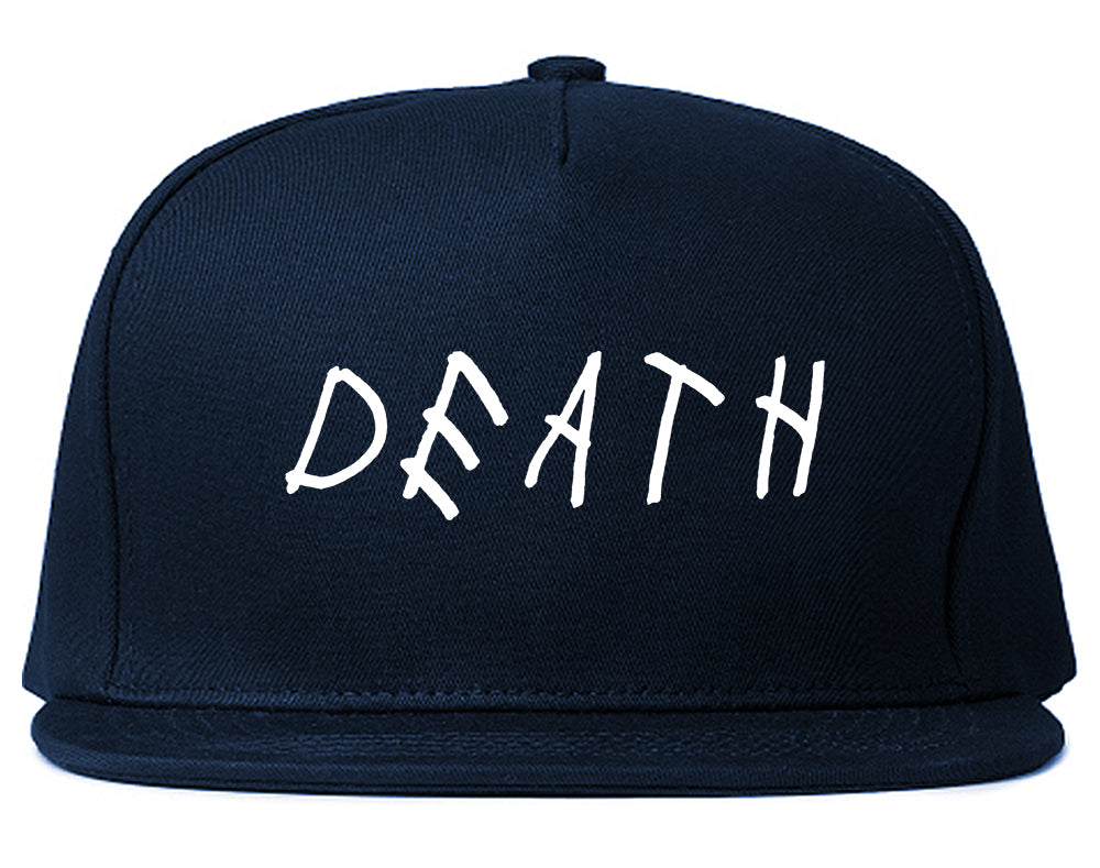 Death_Font Mens Blue Snapback Hat by Kings Of NY