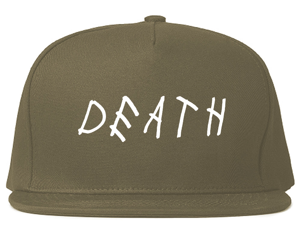 Death_Font Mens Grey Snapback Hat by Kings Of NY