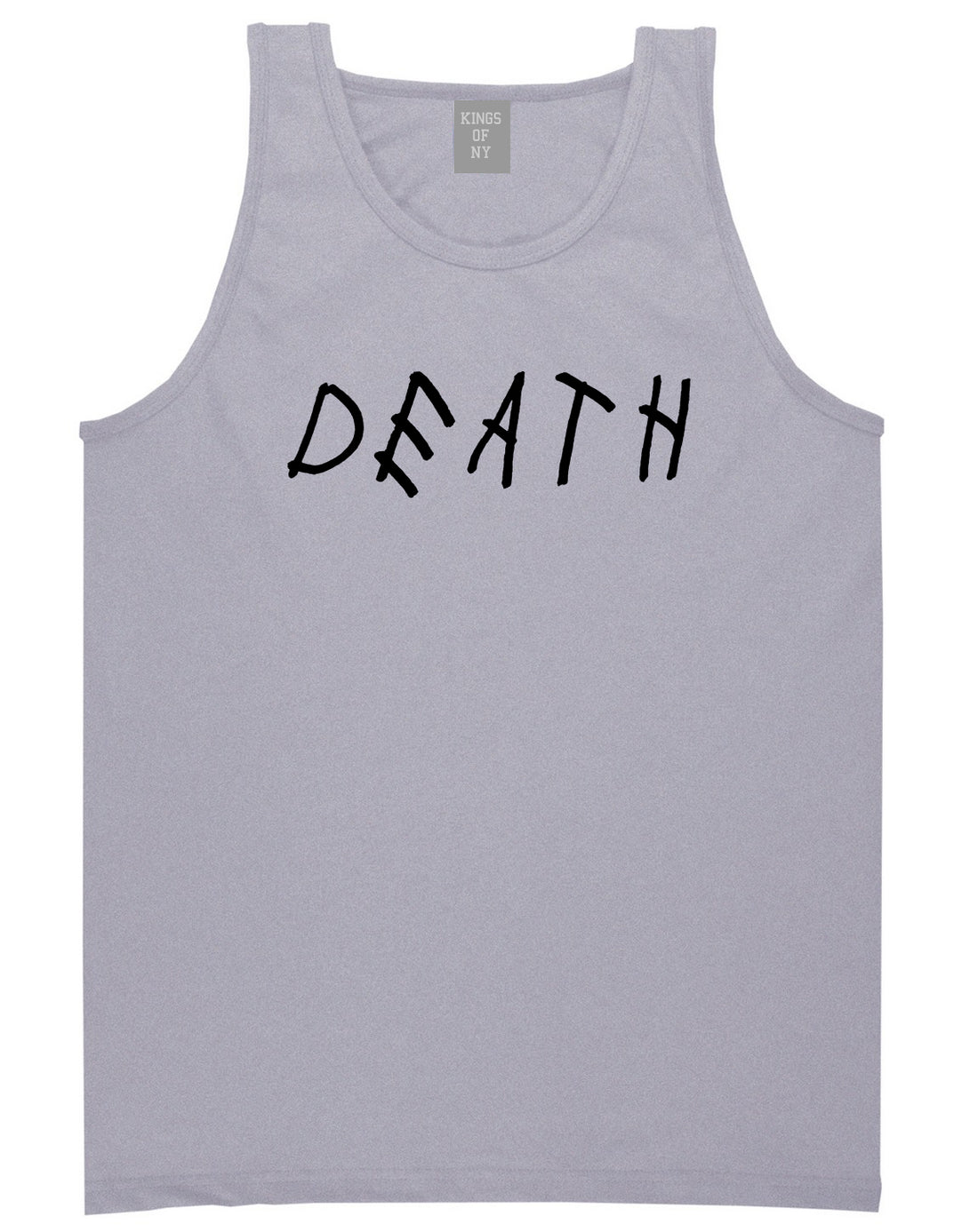 Death_Font Mens Grey Tank Top Shirt by Kings Of NY