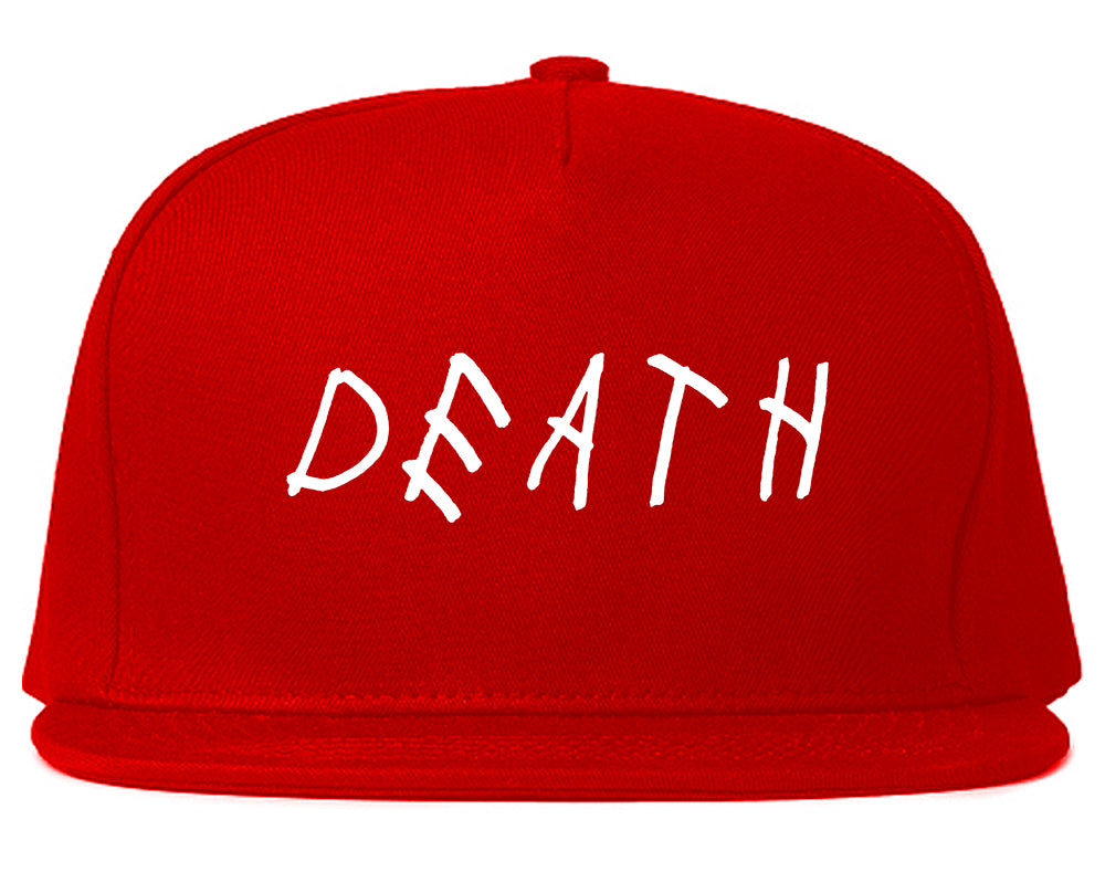 Death_Font Mens Red Snapback Hat by Kings Of NY