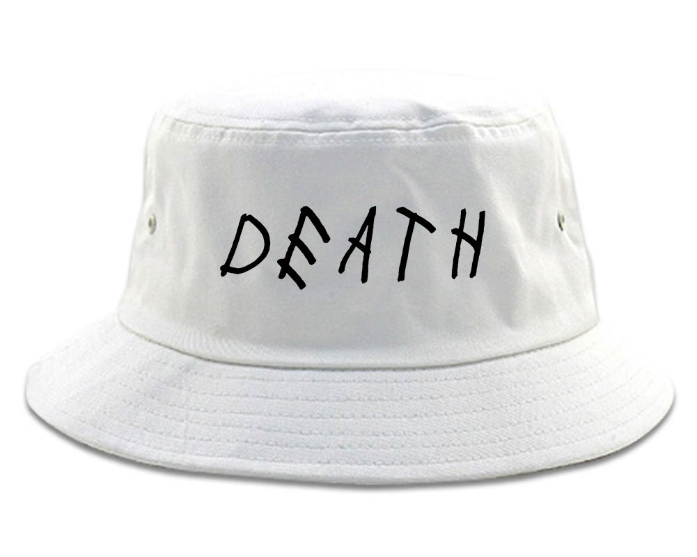 Death_Font Mens White Bucket Hat by Kings Of NY