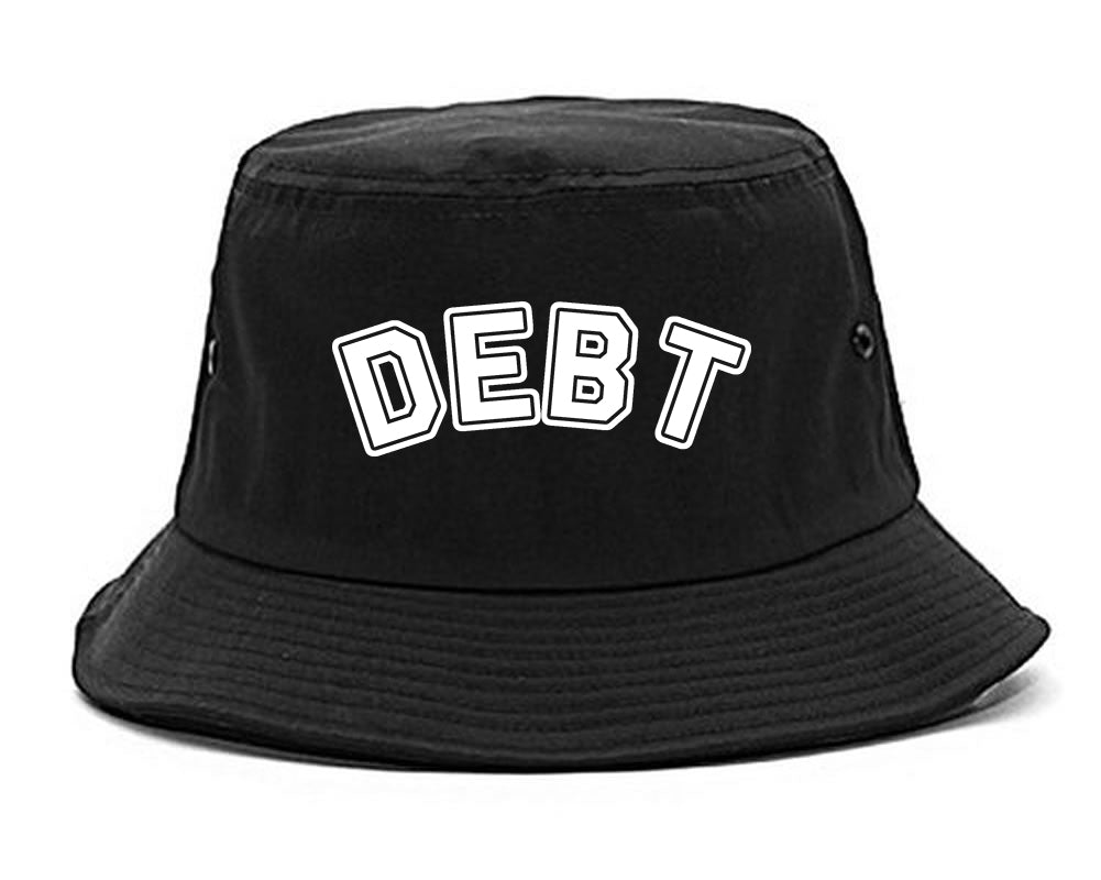 Debt_Life Black Bucket Hat