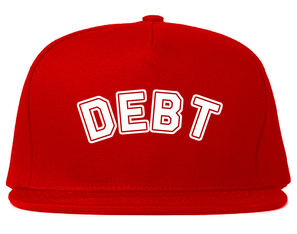 Debt_Life Red Snapback Hat