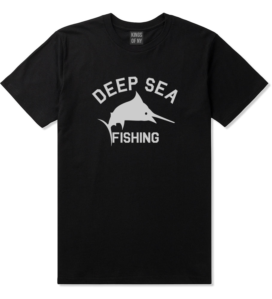 Deep_Sea_Fishing Mens Black T-Shirt by Kings Of NY