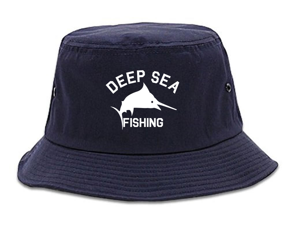 Deep Sea Fishing Mens Bucket Hat by Kings of NY Blue / Os