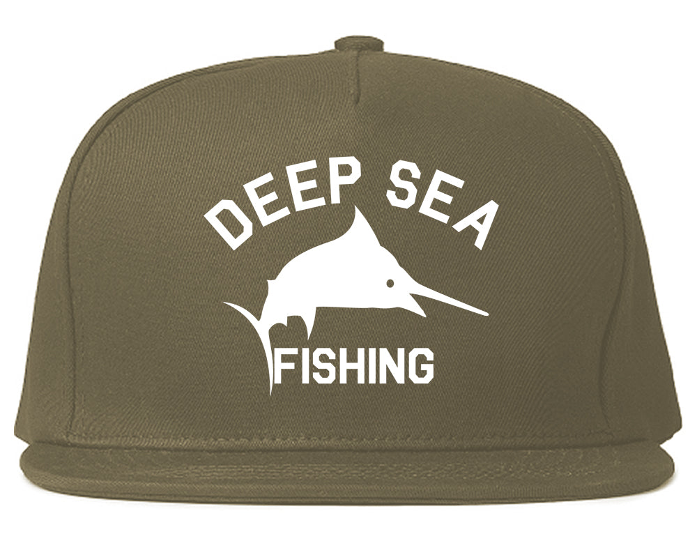 Deep_Sea_Fishing Mens Grey Snapback Hat by Kings Of NY