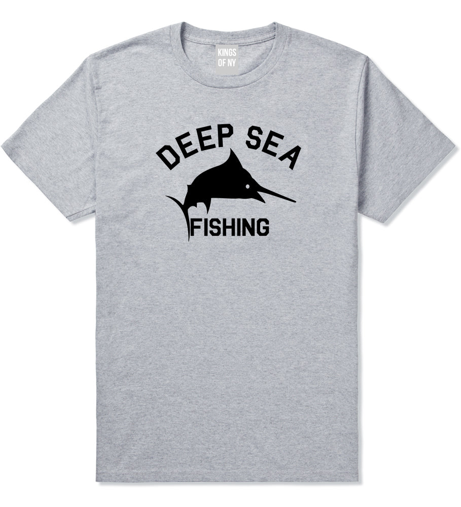 Deep_Sea_Fishing Mens Grey T-Shirt by Kings Of NY