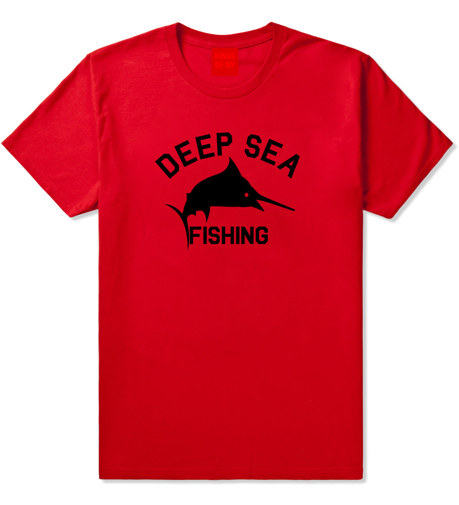 Deep_Sea_Fishing Mens Red T-Shirt by Kings Of NY