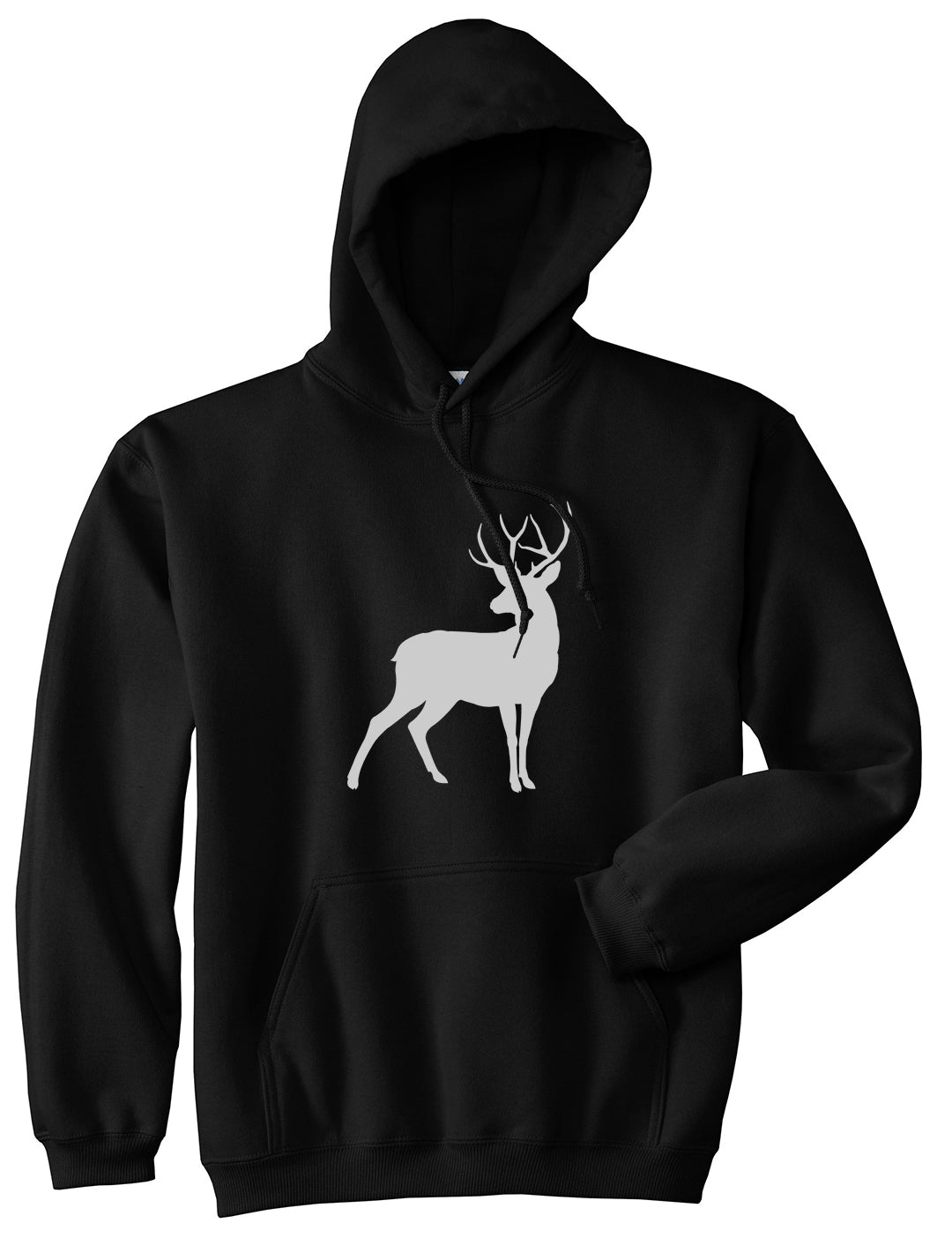 Deer Hunting Hunter Mens Black Pullover Hoodie by Kings Of NY
