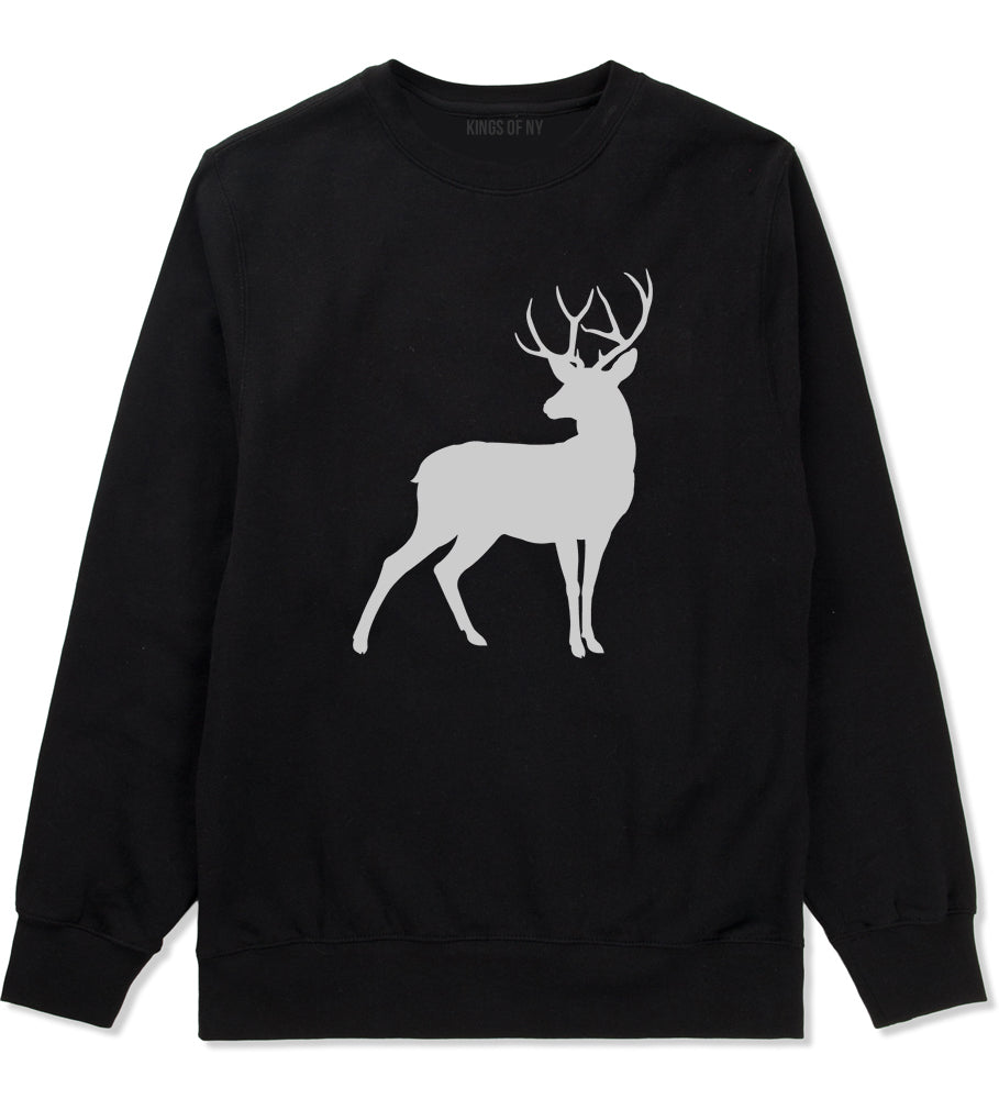 Deer Hunting Hunter Mens Black Crewneck Sweatshirt by Kings Of NY
