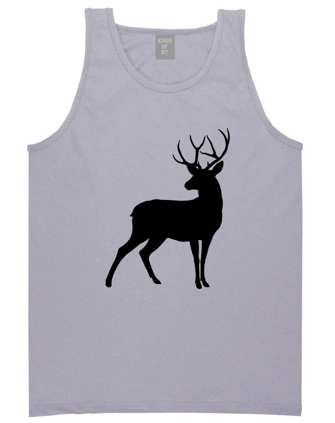Deer_Hunting_Hunter Mens Grey Tank Top Shirt by Kings Of NY