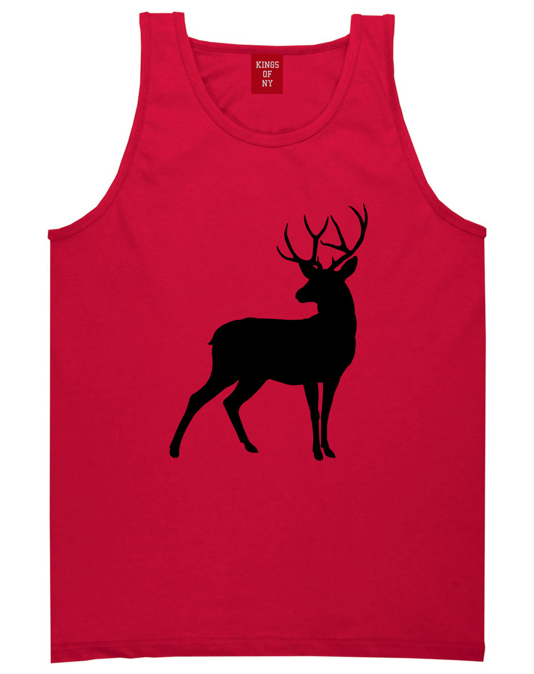 Deer_Hunting_Hunter Mens Red Tank Top Shirt by Kings Of NY