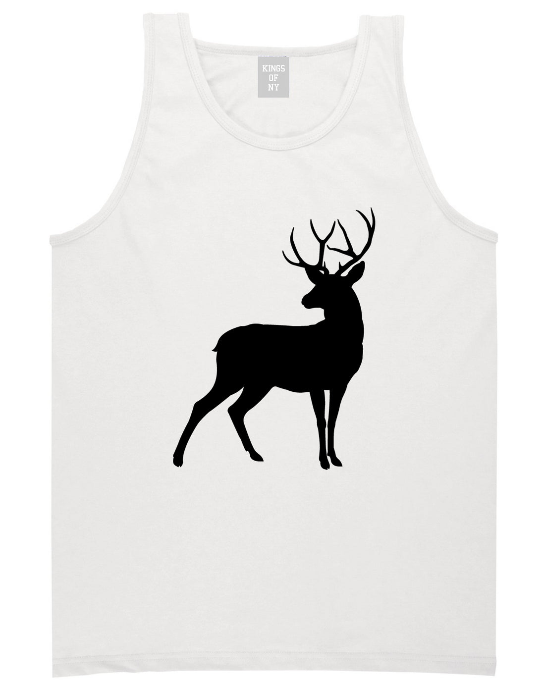 Deer_Hunting_Hunter Mens White Tank Top Shirt by Kings Of NY
