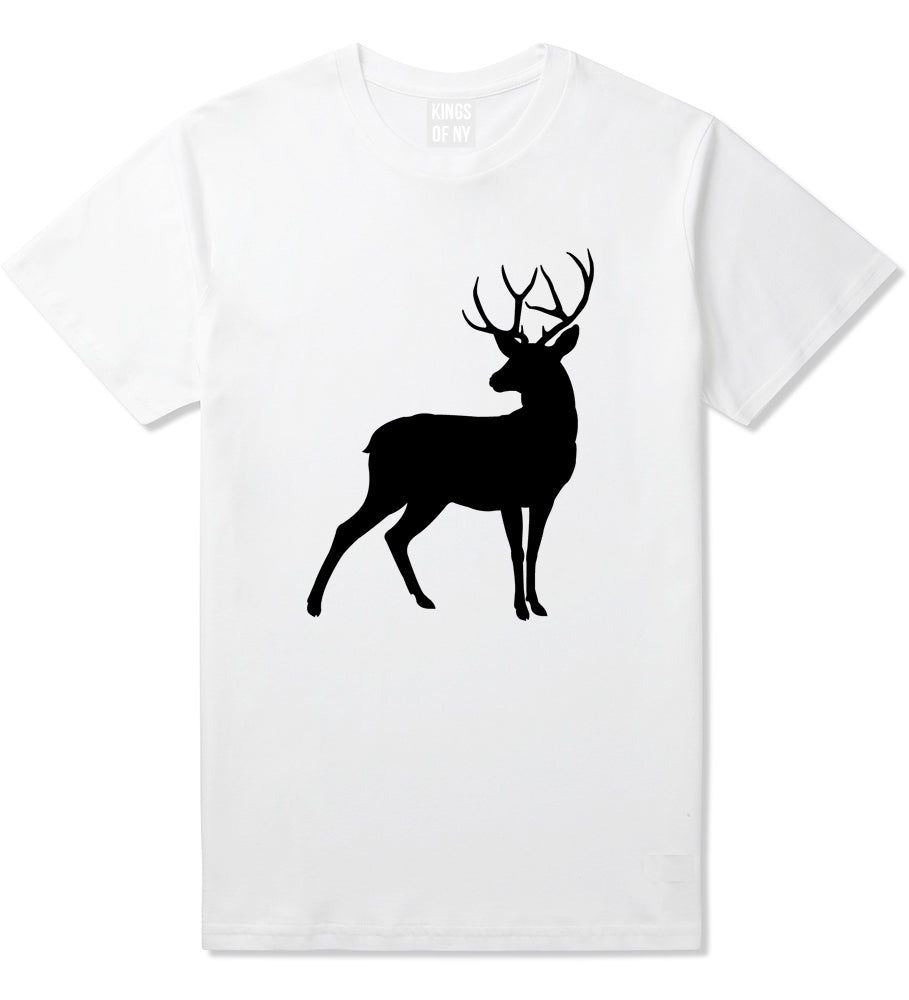 Deer_Hunting_Hunter Mens White T-Shirt by Kings Of NY