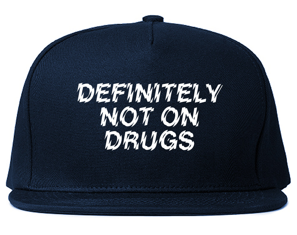 Definitely_Not_On_Drugs_Festival Navy Blue Snapback Hat