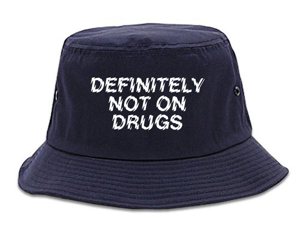 Definitely_Not_On_Drugs_Festival Navy Blue Bucket Hat