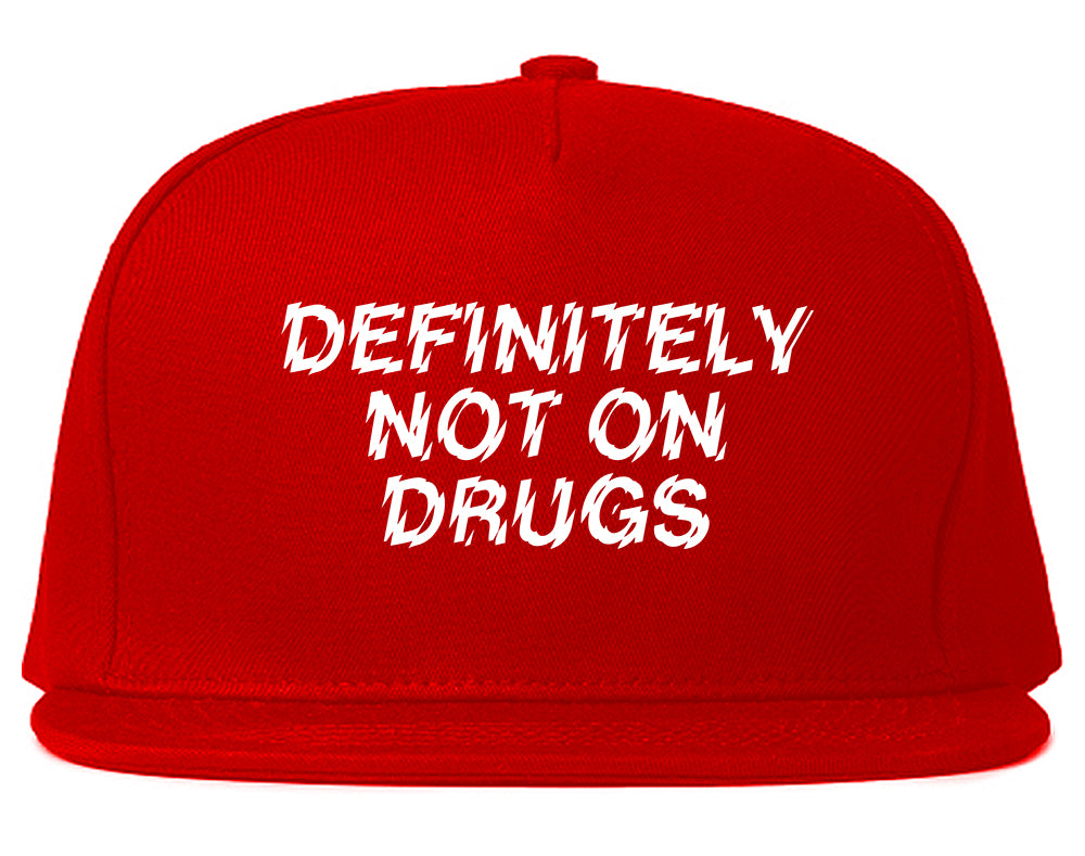 Definitely_Not_On_Drugs_Festival Red Snapback Hat