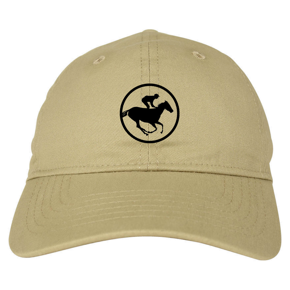 Derby_Horse_Racing_Chest Mens Tan Snapback Hat by Kings Of NY