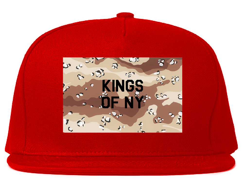 Desert_Camo_Army Red Snapback Hat