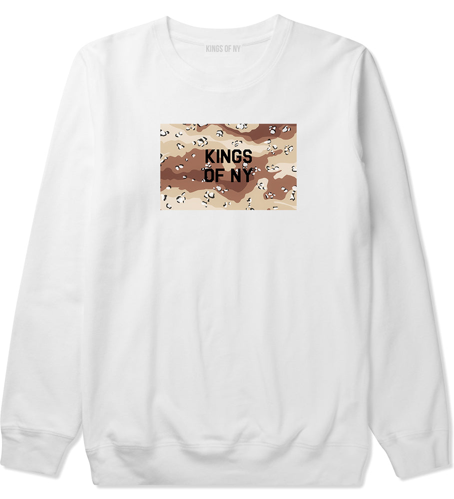 Desert Camo Army Crewneck Sweatshirt in White