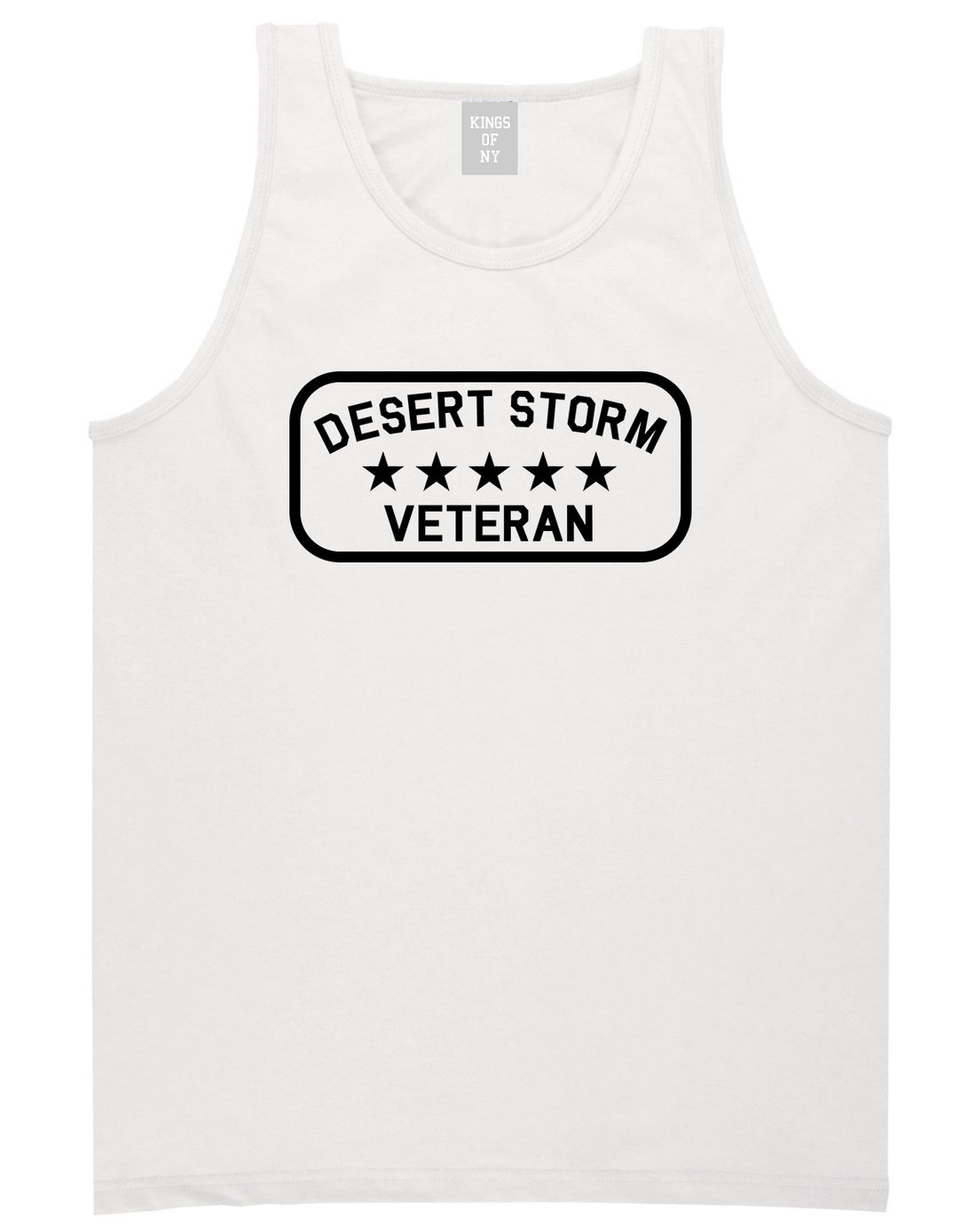 Desert_Storm_Veteran Mens White Tank Top Shirt by Kings Of NY