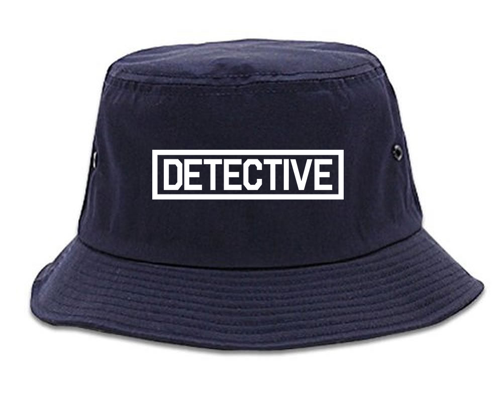Detective_Box_Logo Mens Blue Bucket Hat by Kings Of NY