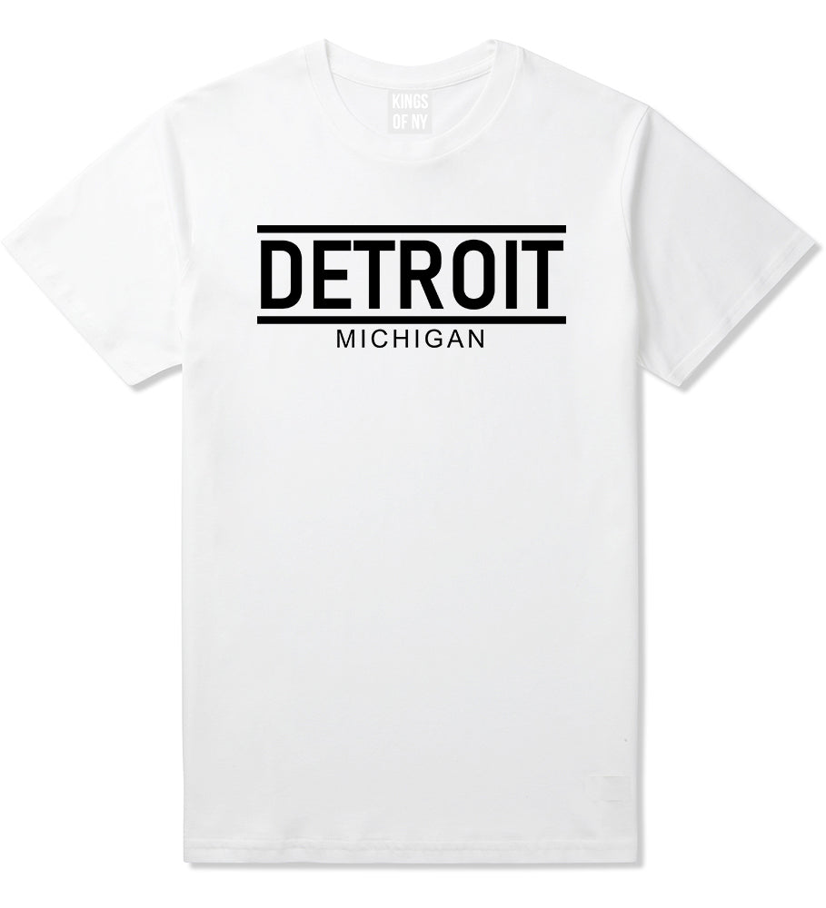Detroit Michigan City Lines Mens T-Shirt White