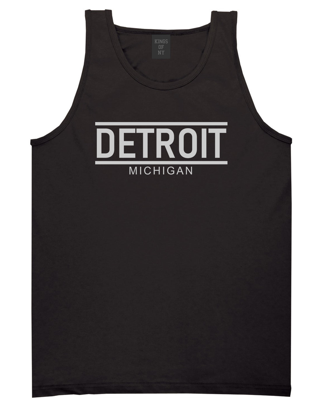 Detroit Michigan City Lines Mens Tank Top T-Shirt Black