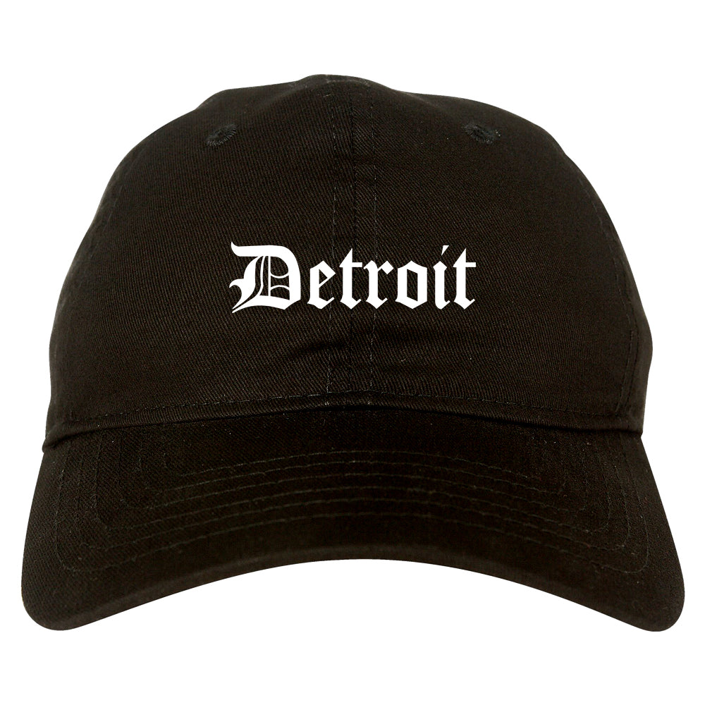 Detroit Old English Mens Dad Hat Black