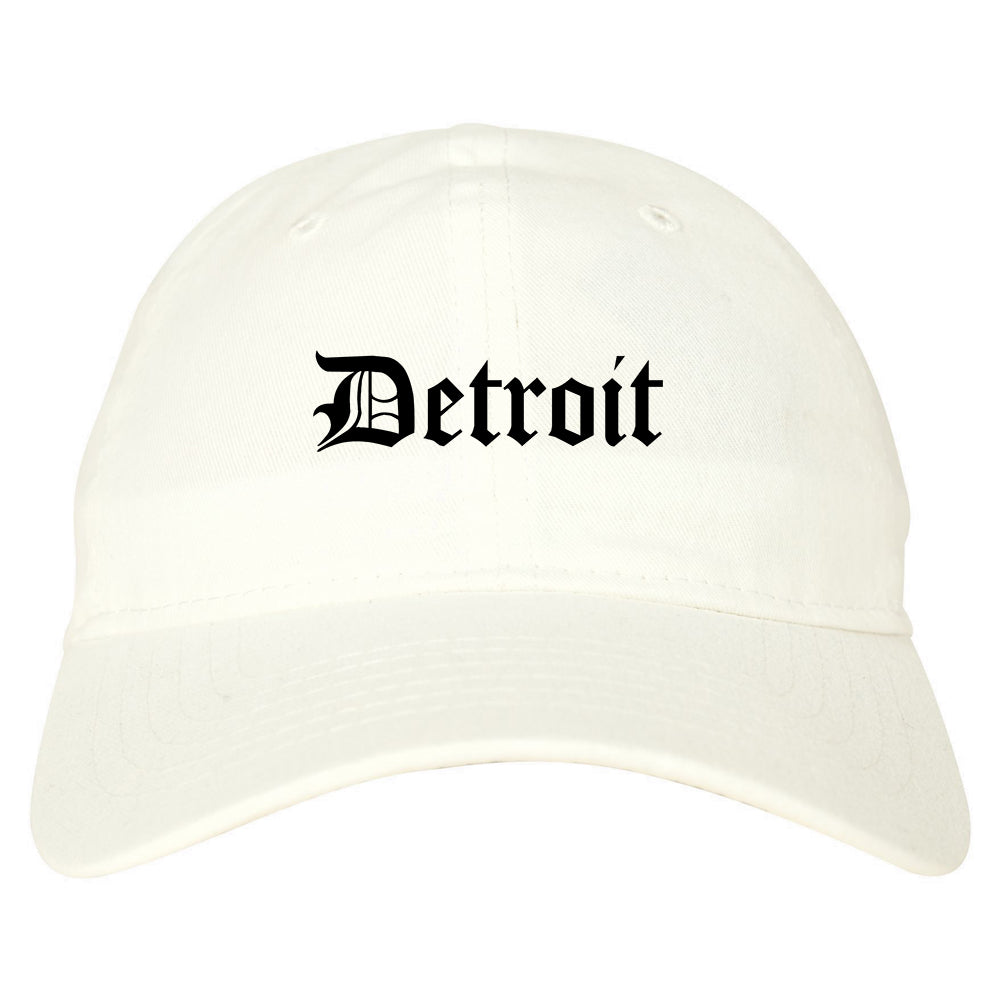 Detroit Old English Mens Dad Hat White