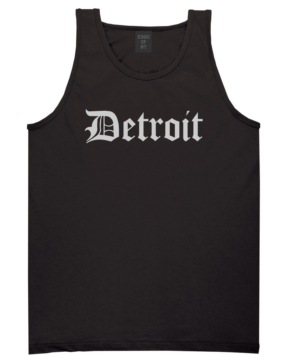 Detroit Old English Mens Tank Top T-Shirt Black