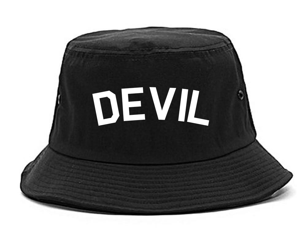 Devil Arch Goth Black Bucket Hat