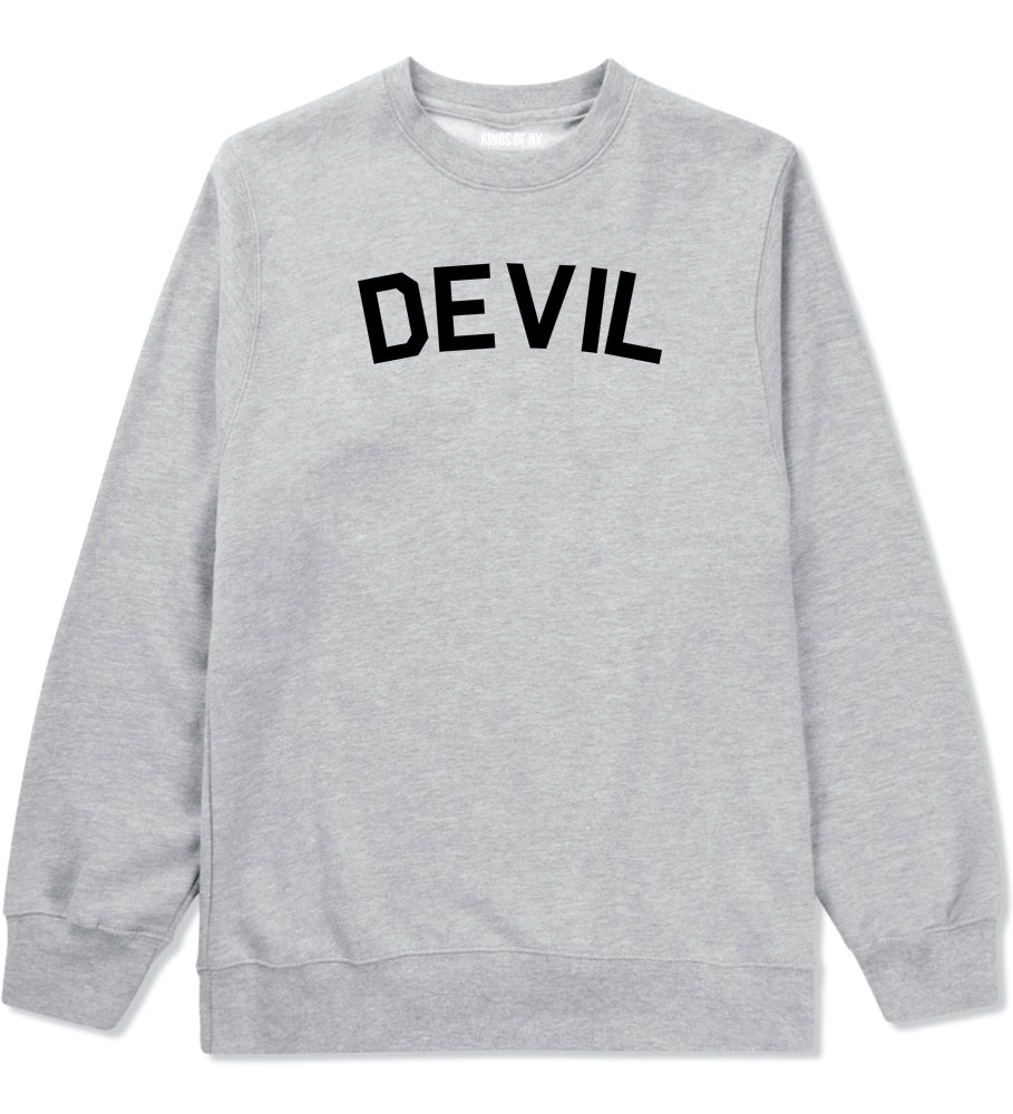 Devil Arch Goth Crewneck Sweatshirt in Grey