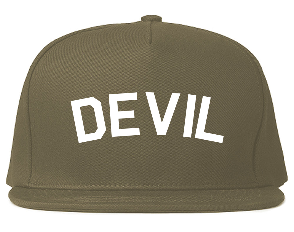 Devil Arch Goth Grey Snapback Hat