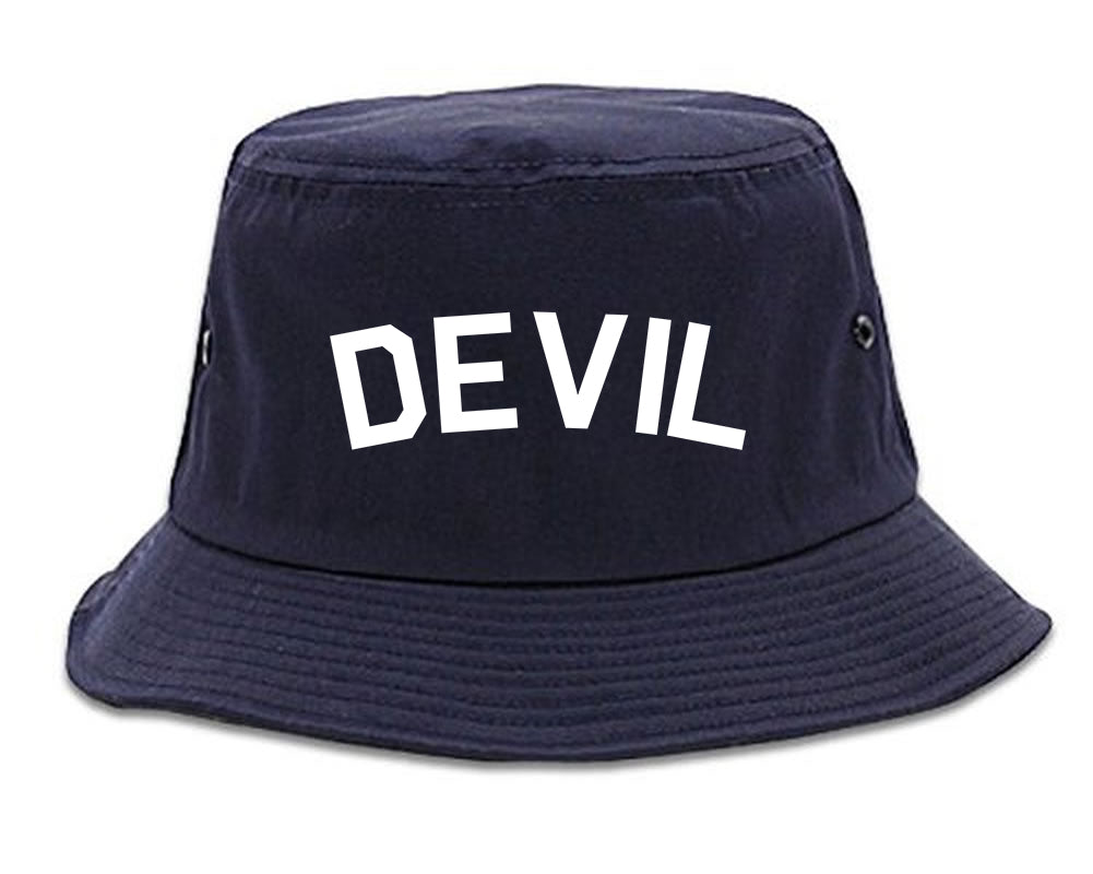 Devil Arch Goth Navy Blue Bucket Hat