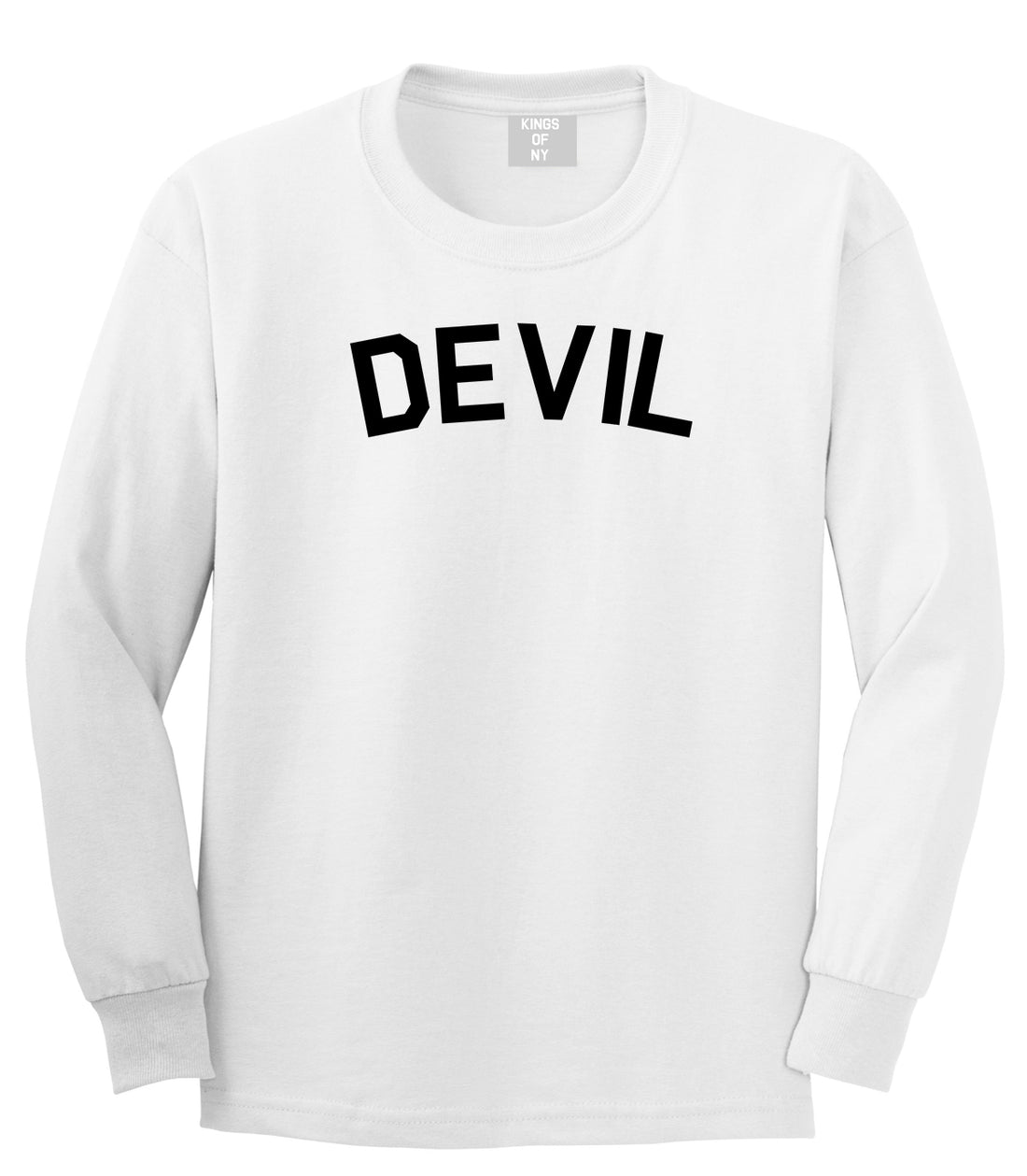 Devil Arch Goth Long Sleeve T-Shirt in White