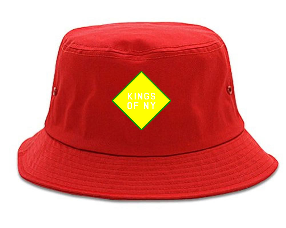 Diamond Logo Mens Bucket Hat Red
