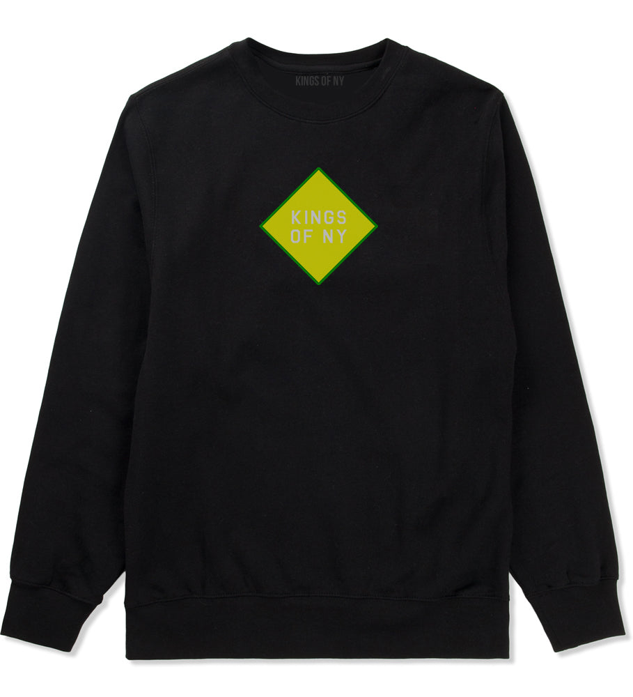 Diamond Logo Mens Crewneck Sweatshirt Black by Kings Of NY