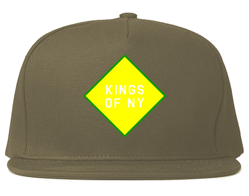 Diamond Logo Mens Snapback Hat Grey