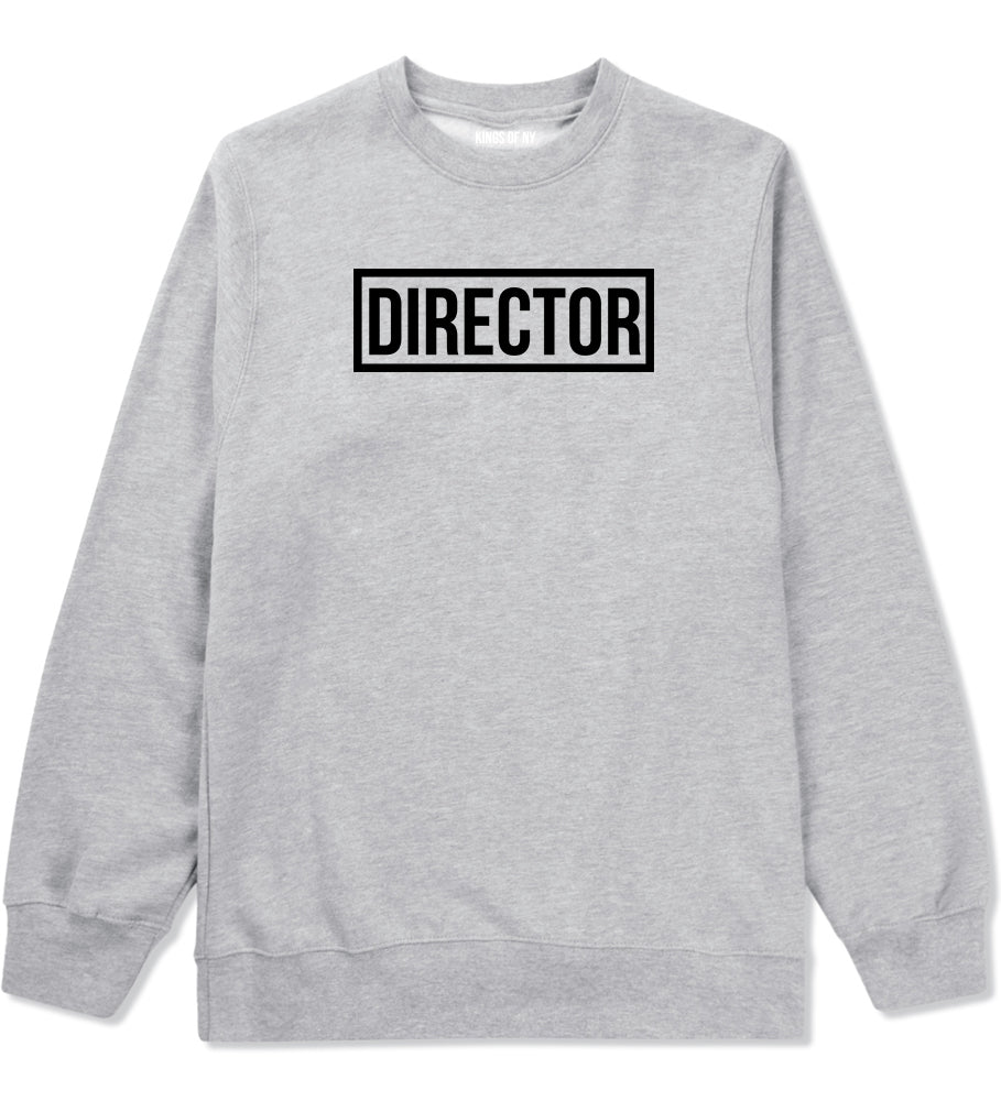 Director Box Mens Grey Crewneck Sweatshirt by Kings Of NY