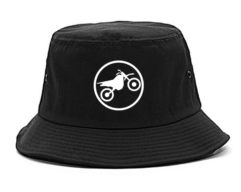 Dirt_Bike_Chest Mens Black Bucket Hat by Kings Of NY